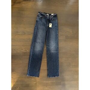 Levi's Premium Ribcage Straight Dark Wash Jeans Women's Size 24 x 32